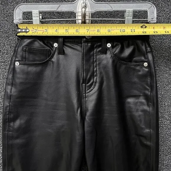 VERONICA‎ BEARD Debbie Leather Skinny Ankle High Rise Sz 24 Black - Picture 2 of 7